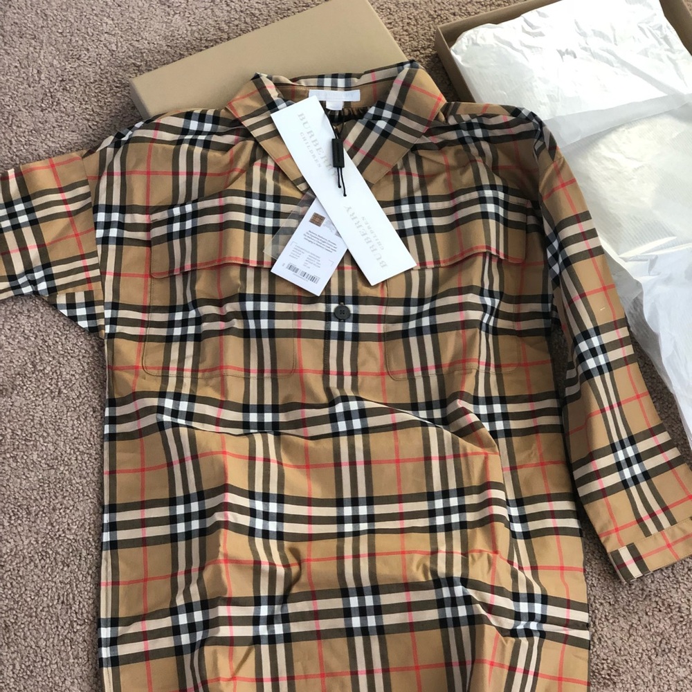 Girl’s Burberry Shirt Dress